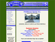 Tablet Screenshot of fieldhousesports.com